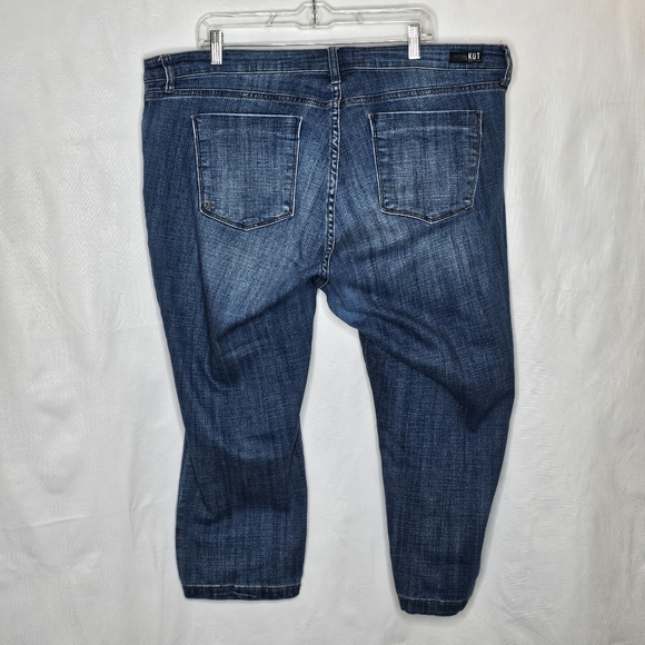 Kut From The Kloth Lauren Straight Leg Crop Jeans Blue Size 20W - Picture 5 of 12